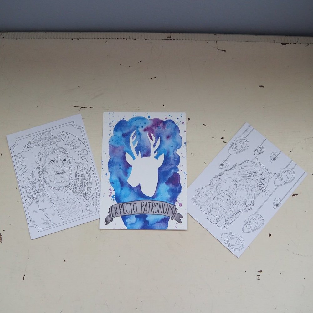 Harry Potter Art Watercolor and Postcards